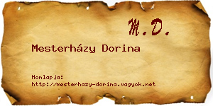 Mesterházy Dorina névjegykártya