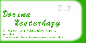 dorina mesterhazy business card